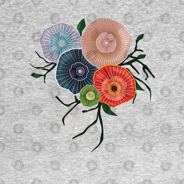 Abstract flower design by Sybille